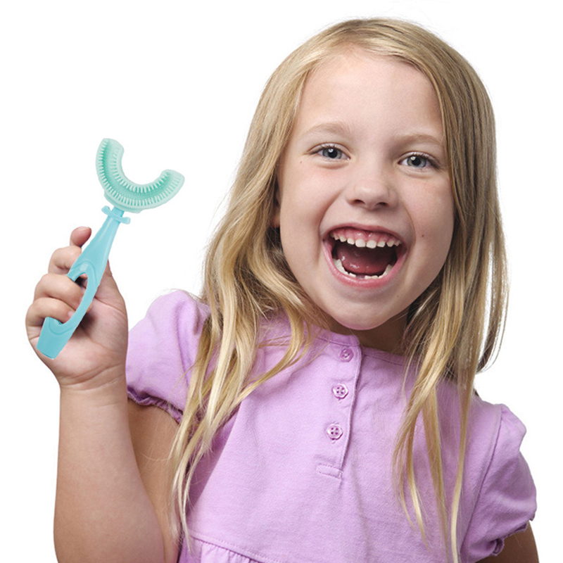 Silikónová zubná kefka pre deti modrá