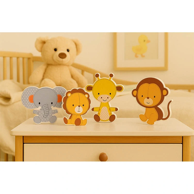 SAFARI - Drevené zvieratká 10 cm - 4 kusy