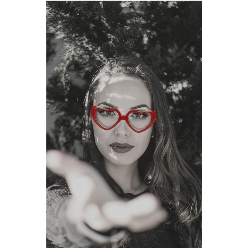 Okuliare Hearts červené