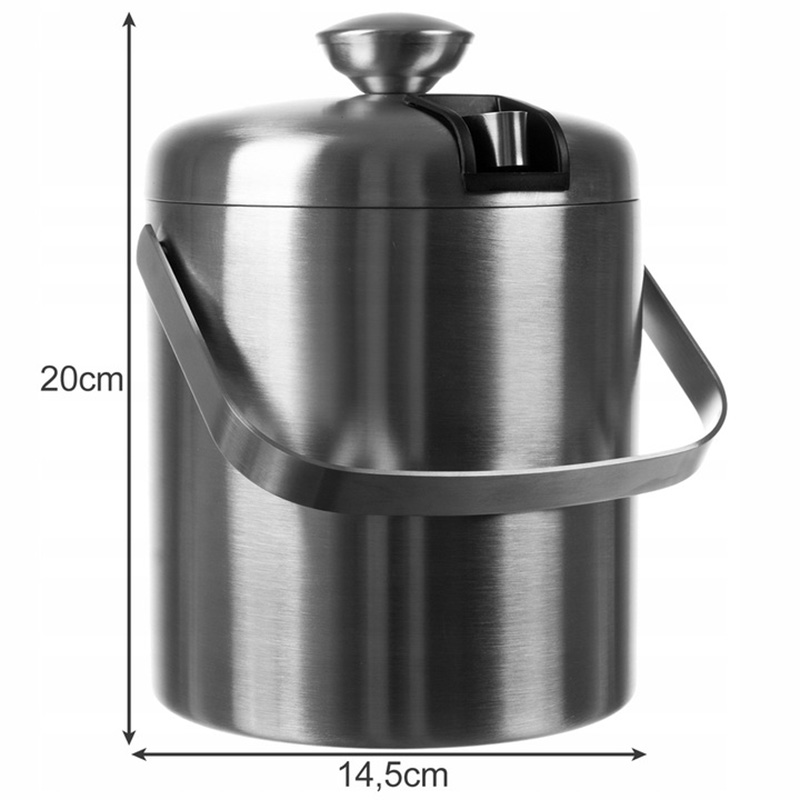 Vedierko na ľad 1,3L s klieštikami a lyžičkou