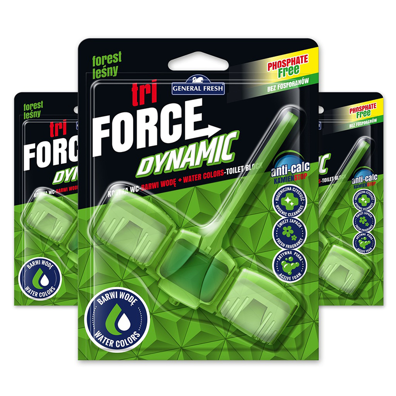 Force - Závesný blok do WC farbiaci Forest: 45g lesný