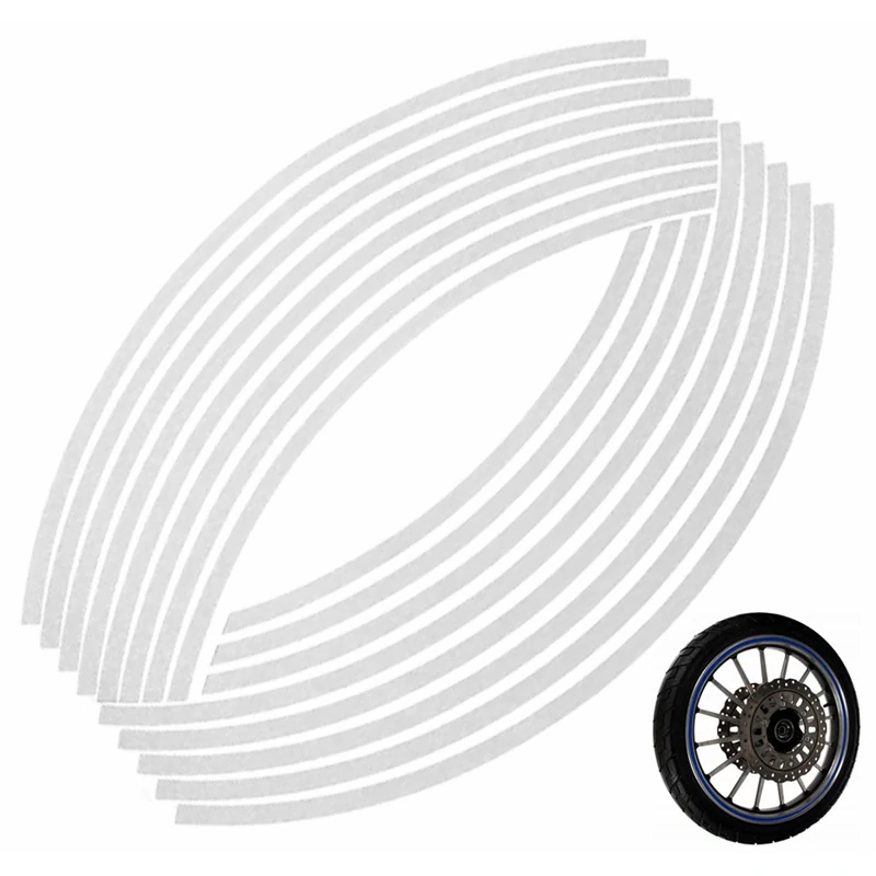 Reflexné nálepky na kolesá 16ks strieborné