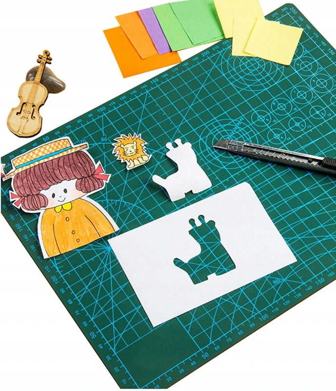 Modelárska podložka na rezanie A3 obojstranná zelená