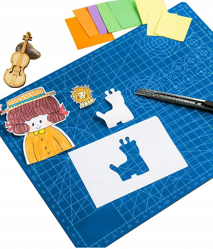 Modelárska podložka na rezanie A3 obojstranná modrá