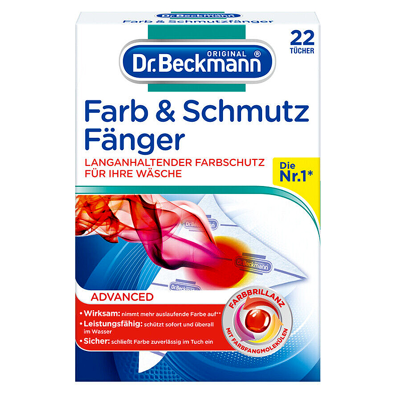Dr.Beckmann - Utierky proti zafarbeniu prádla 22 ks