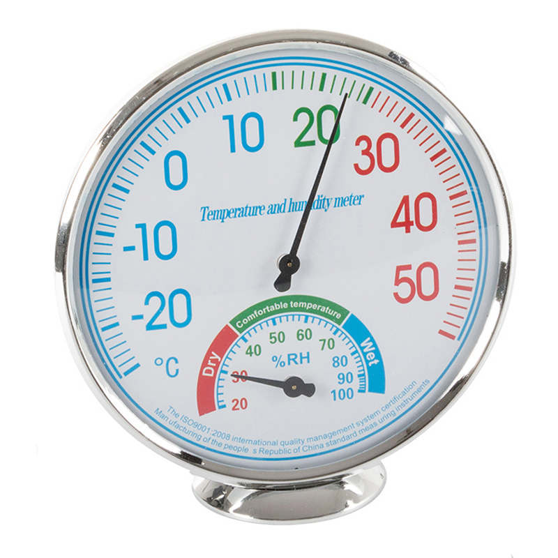 Vlhkomer s teplomerom analóg biely TH-101B