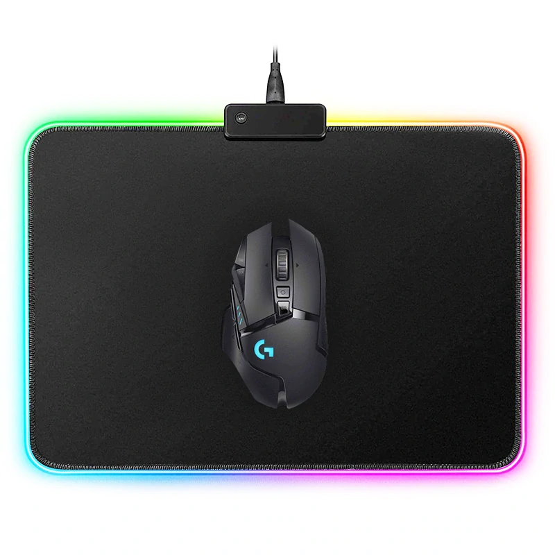 Hráčska podložka pod myš LED RGB 35x25cm