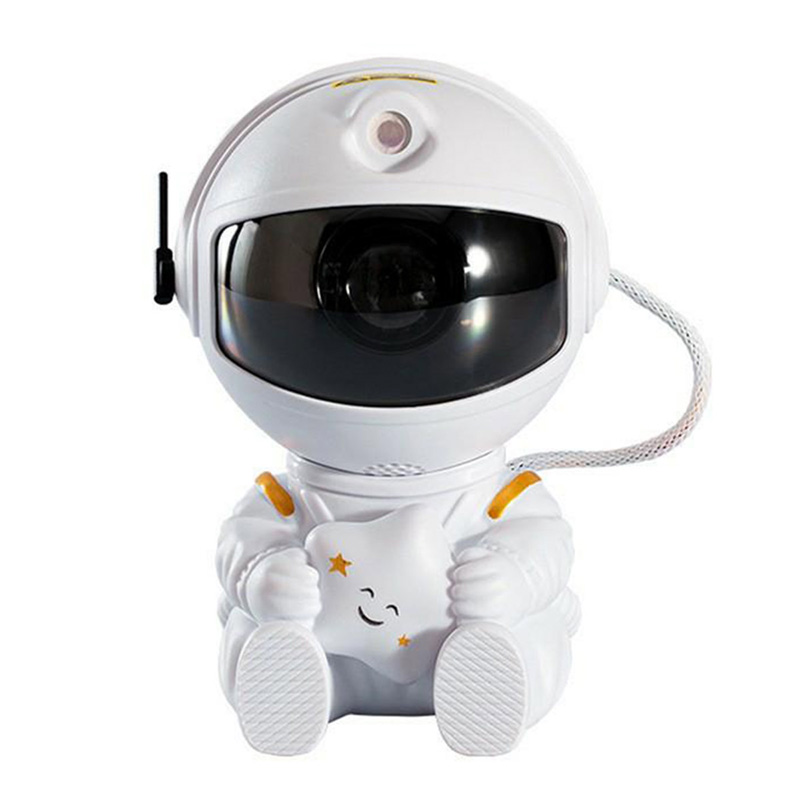 Projektor hviezd Astronaut sediaci biely
