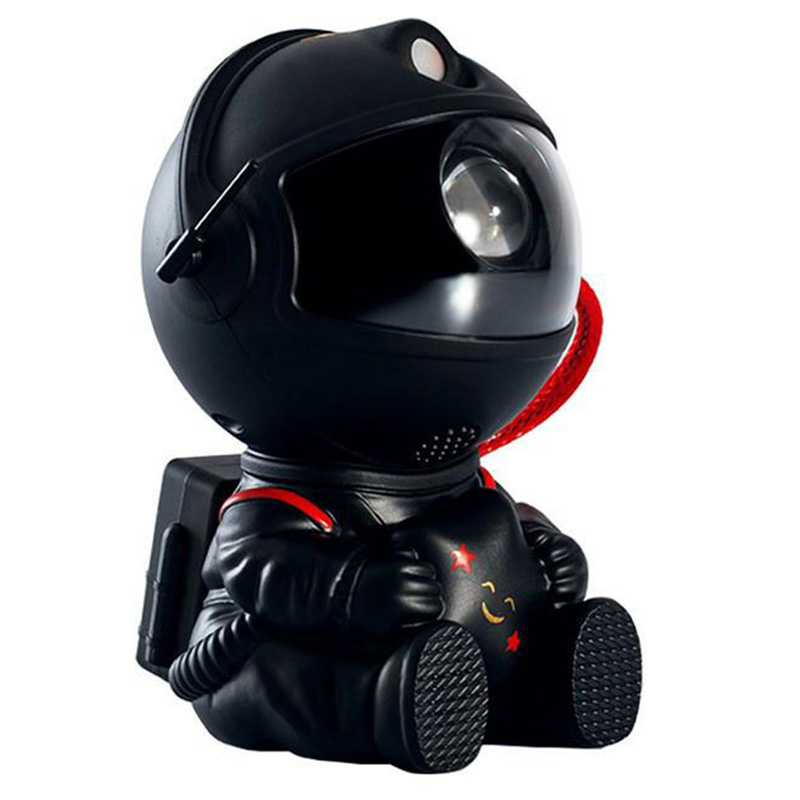 Projektor hviezd Astronaut sediaci čierny