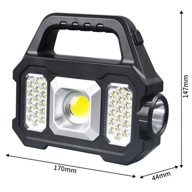 Solárna baterka 49xSMD LED a 1xT6 LED s powerbankou