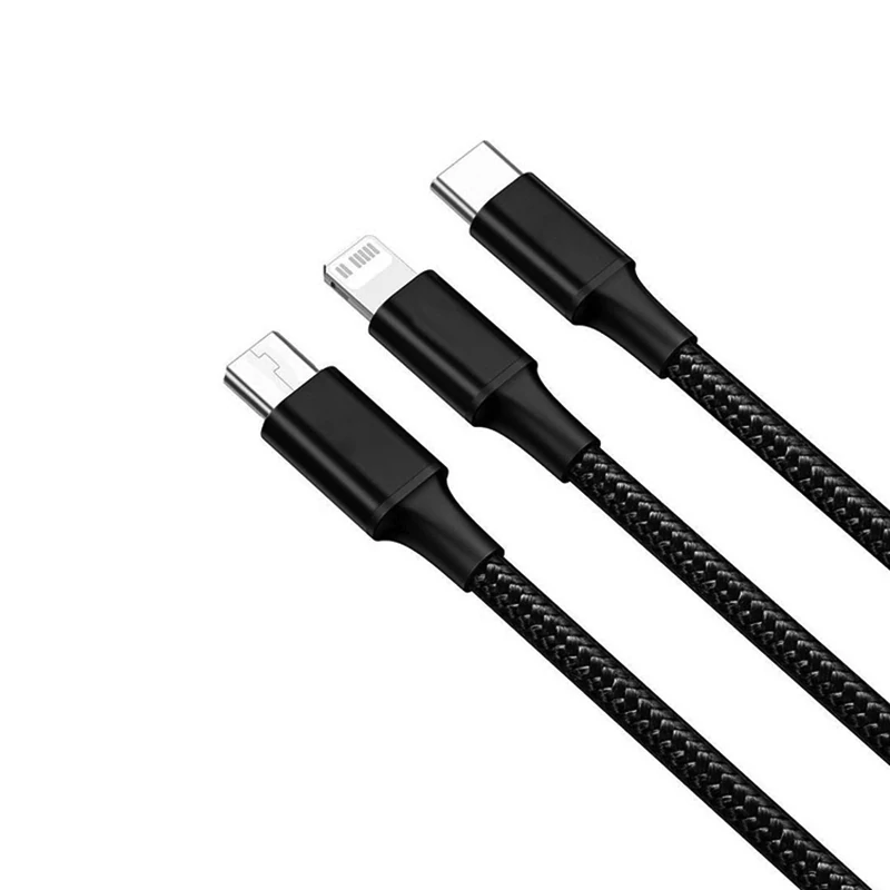 USB kábel 3v1 iPhone, Micro usb, Typ C 1,2m