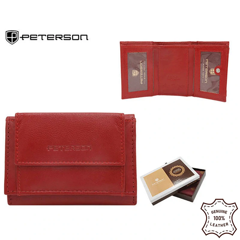 Peterson - Peňaženka kožená dámska RD-AL5617-GCL-4512 RED