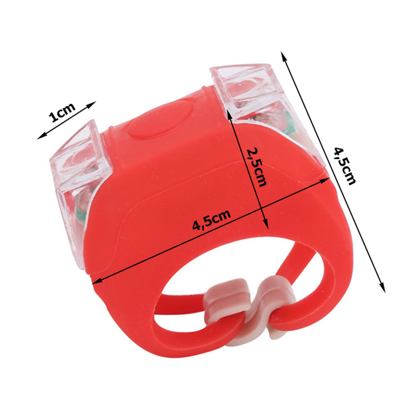 Sada silikónové predné a zadné svetlo na bicykel HJ-009