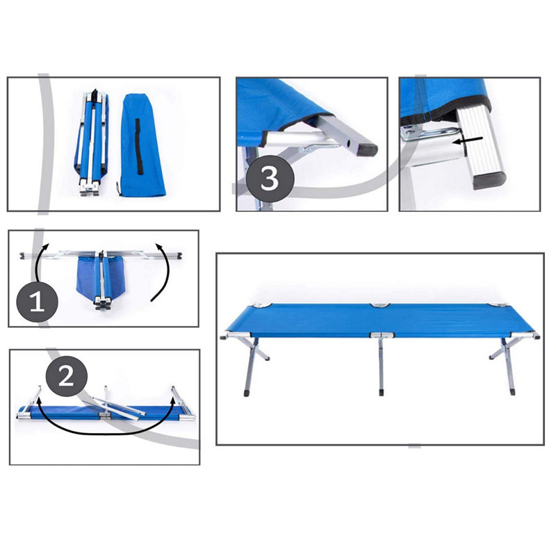 Skladacie lehátko 185x70cm svetlomodré