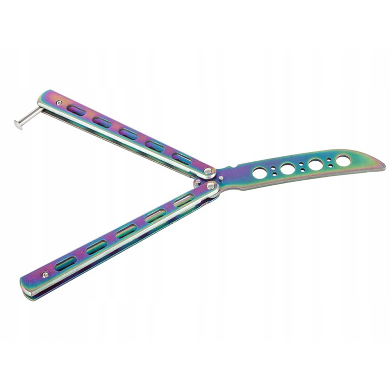 Nôž motýlik tréningový dúhový