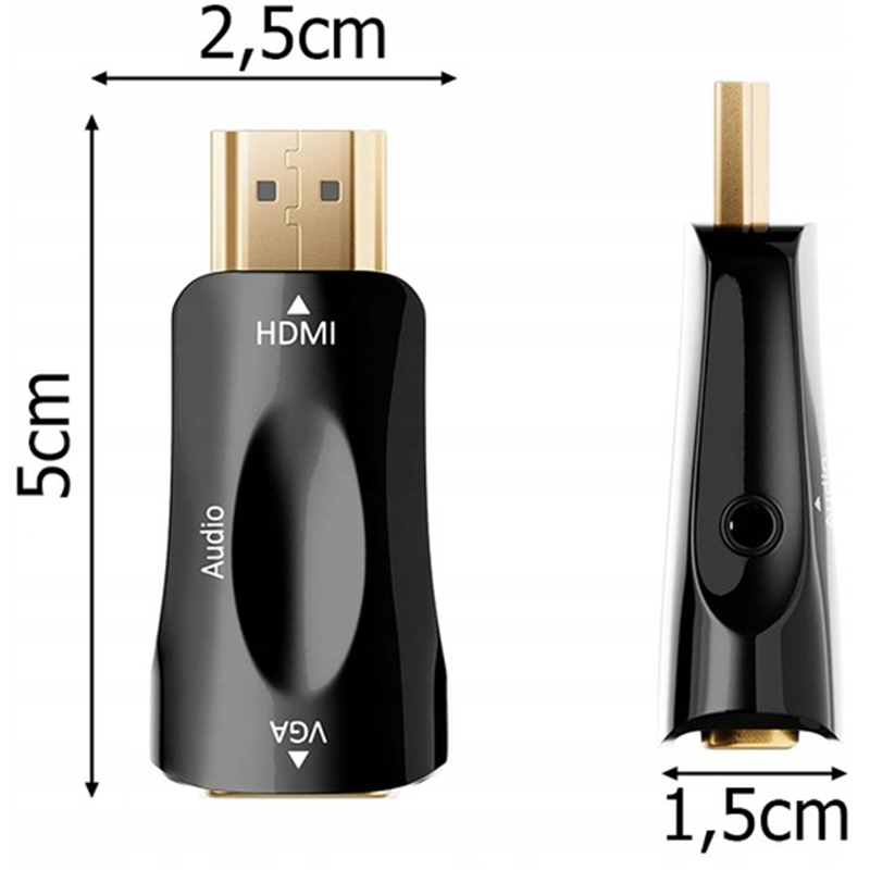 Adaptér HMDI/VGA Gold
