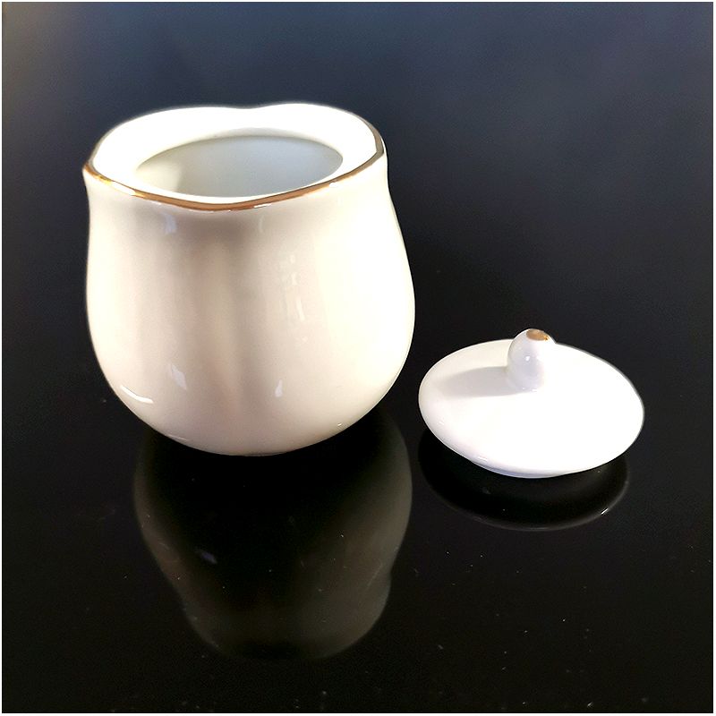 Reutter Porzelan - Porcelánová cukornička so zlatým lemovaním 7cm