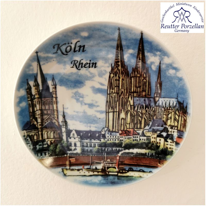 Reutterr Porzelan - Köln Rhein - Porcelánový tanier na zavesenie 19cm