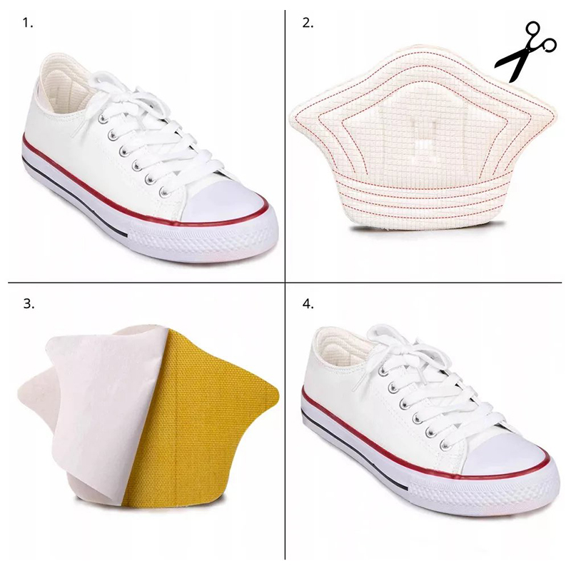 Pätové vložky do topánok proti otlakom lepiace 8x11cm 3mm (1 pár) - krémové