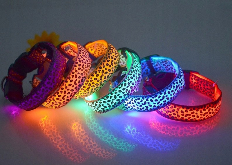 Obojok LED pre mačku alebo psa L 58cm
