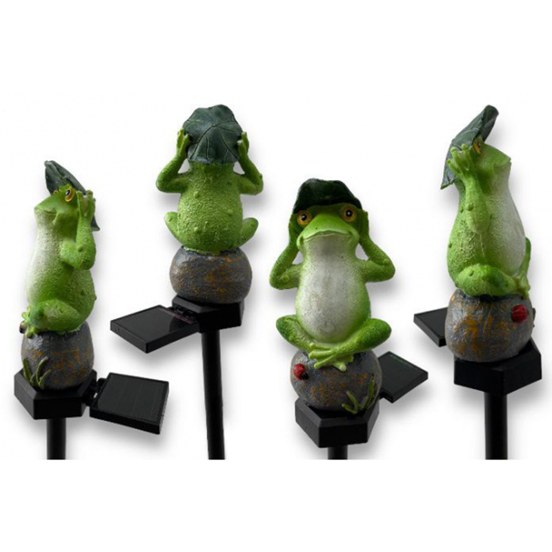 Solárna záhradná lampa - Žaba