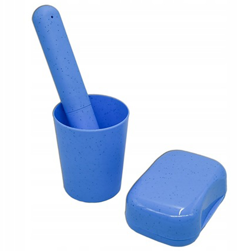 Turistická sada - puzdro na kefku, mydelnička, pohár