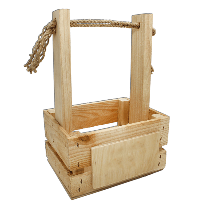 Dekoračná drevená krabica na fľaše 20x15x30cm