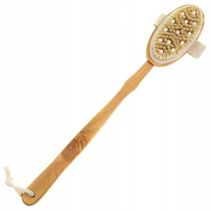 Drevená masážna kefa do kúpeľne