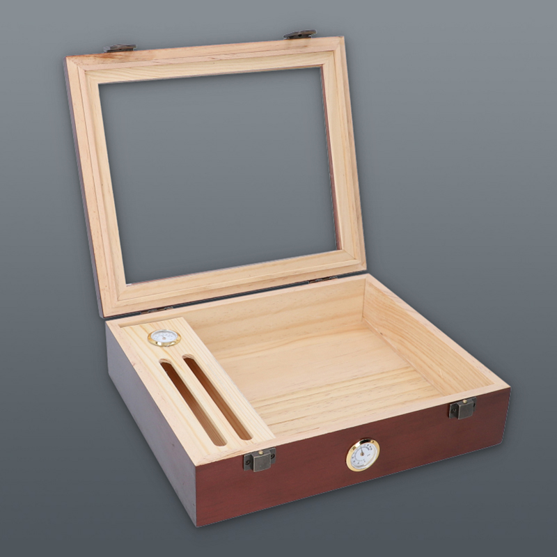 Gentelo - drevená úložná kazeta s vlhkomerom