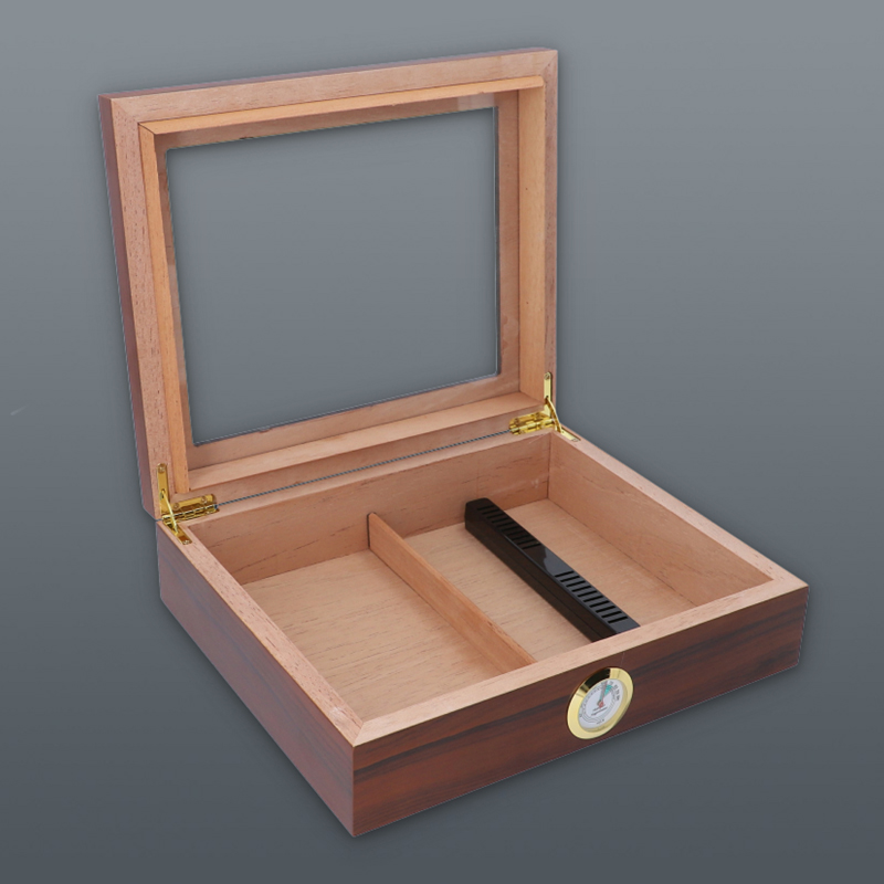 Gentelo - drevená úložná kazeta s vlhkomerom