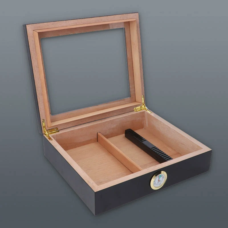 Gentelo - drevená úložná kazeta s vlhkomerom 