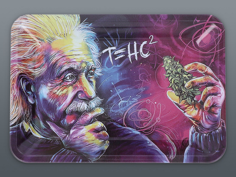 Kovový podnos Einstein 18x12cm