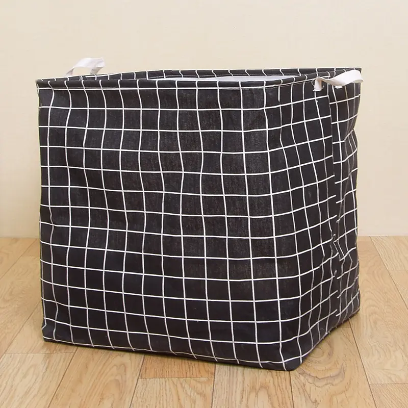 Kôš na prádlo organizér štvorec čierny 100L