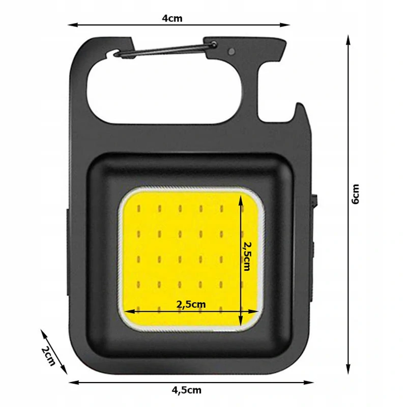Mini LED baterka - prívesok s otváračom a magnetom