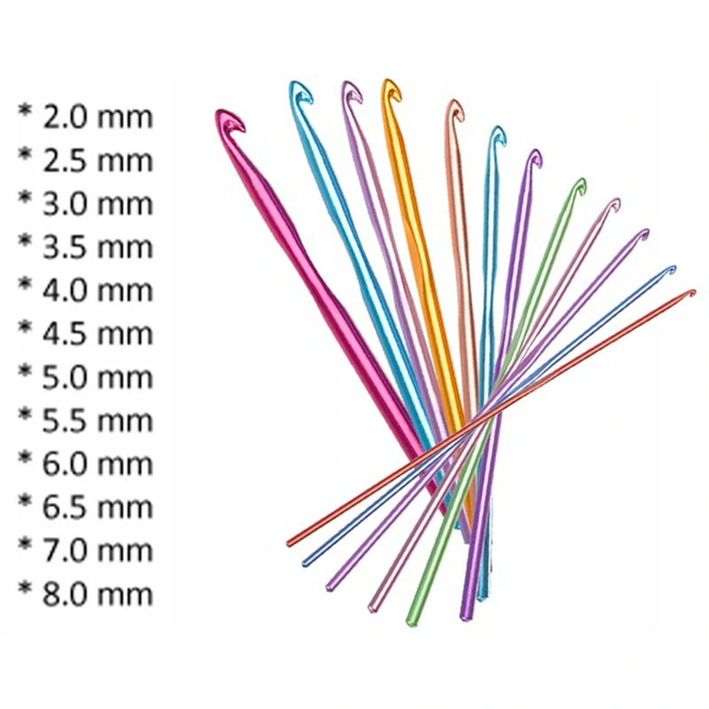 Sada háčkoviek na háčkovanie 2–8 mm – 12 ks s puzdrom