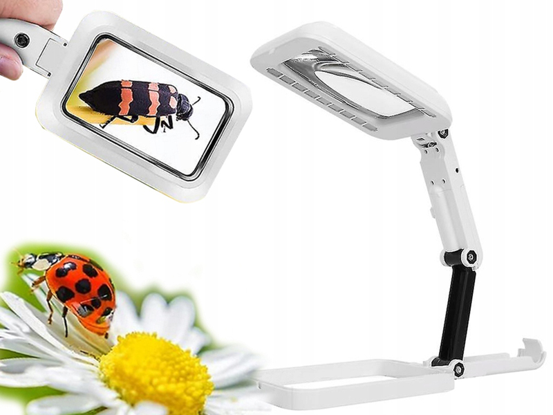 Skladacia lupa 18LED 3x