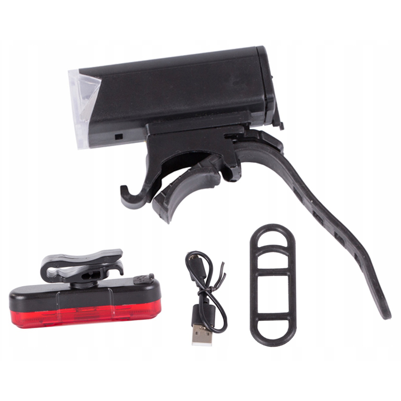 Sada zadné a predné svetlo na bicykel LED USB HY-027