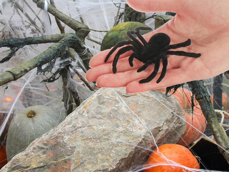 Halloweenska dekorácia Pavúk 4ks