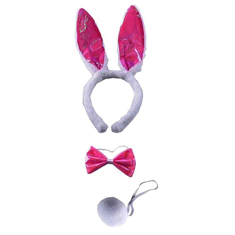 Detský kostým - Zajačik - Uši s čelenkou + motýlik + chvostík+ 