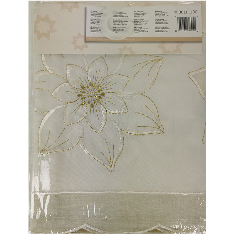 Vianočný sviatočný obrus - Štóla 175 x 35 cm Vianočná ruža