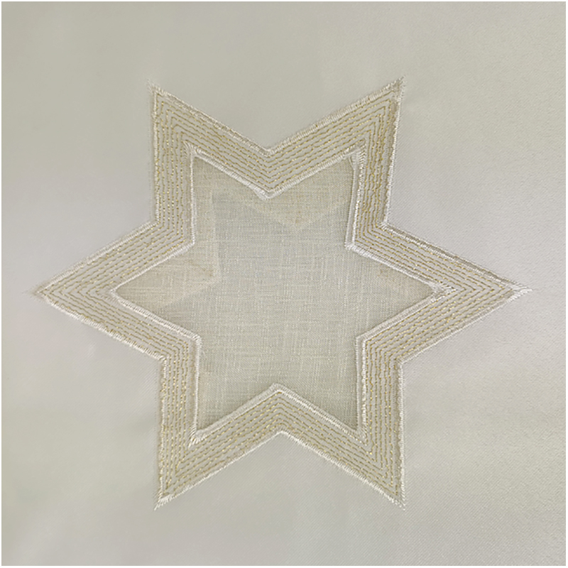 Vianočný sviatočný obrus - Štóla 175 x 35 cm Vločka/Hviezda