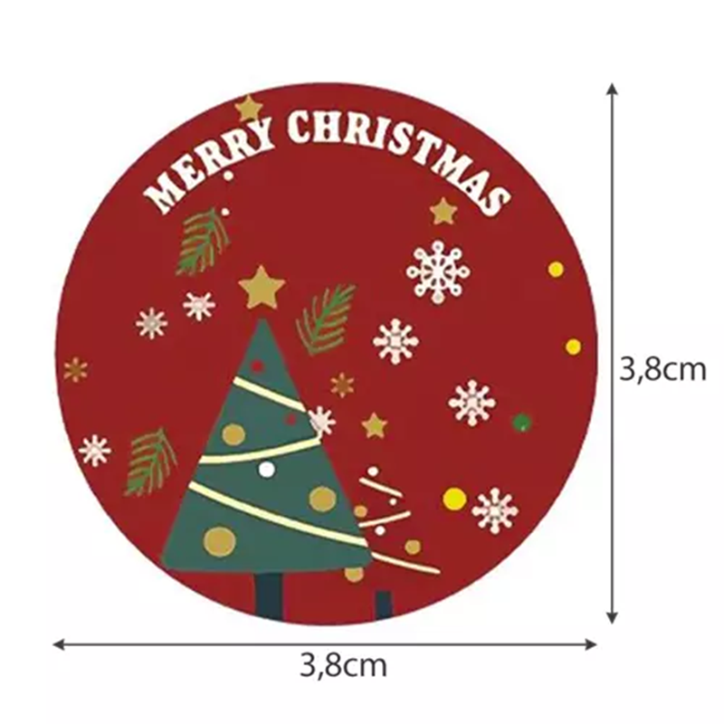 Vianočné nálepky na rolke 500ks