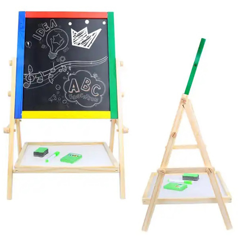 Detská drevená tabuľa dvojstranná