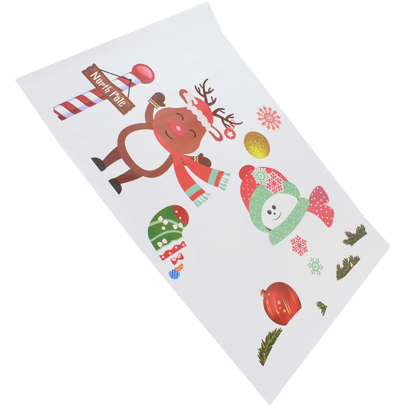 Vianočné nálepky na okno farebné 50x35cm