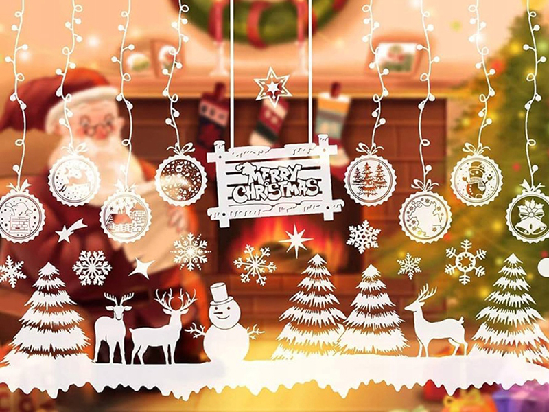 Vianočné nálepky na okno 50x35cm