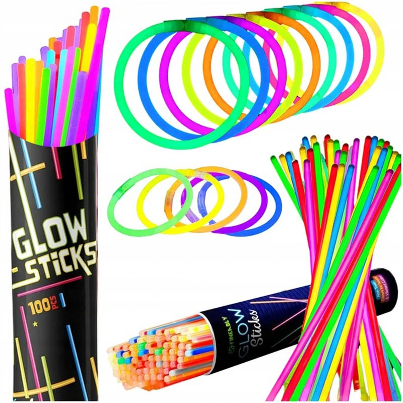 Fluorescenčné svietiace tyčinky 100 ks