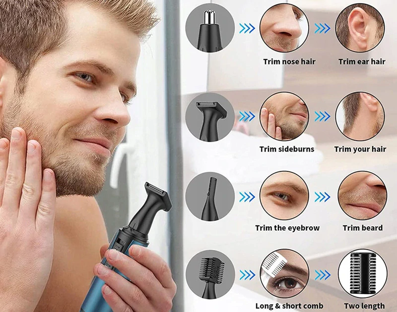 Pánsky zastrihávač brady, fúzov a chĺpkov USB TC-3580