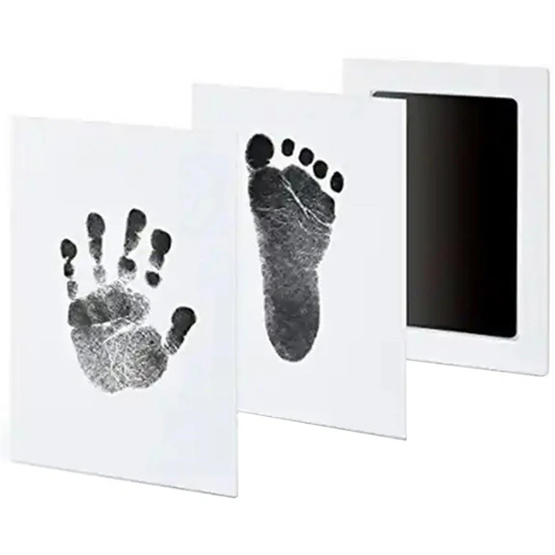 Sada na odtlačok ruky alebo nohy dieťaťa čierna 12 × 8 cm