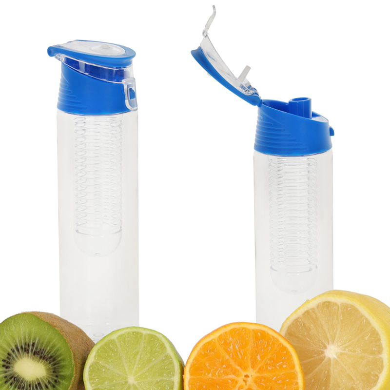 Fľaša na nápoje s ovocím 800ml modrá