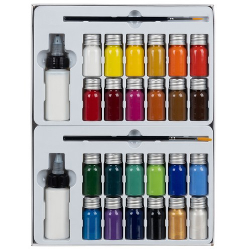 Akrylové farby na textil 180ml 24ks